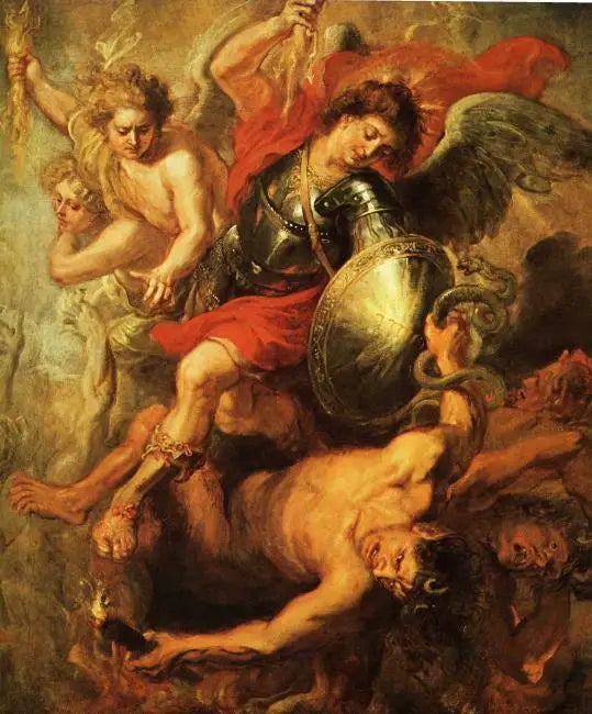 Święty Michał pokonujący zbuntowanych aniołów - Peter Paul Rubens