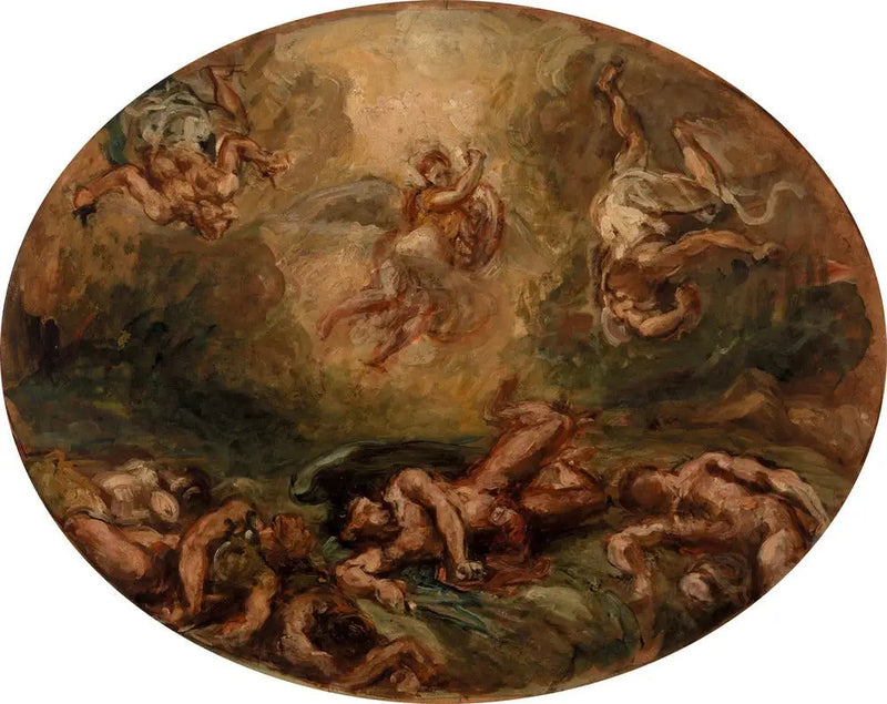 Święty Michał pokonuje diabła - Eugène Delacroix
