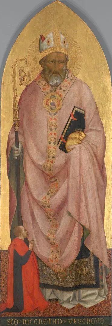 Święty Mikołaj z Bari z darczyńcą - Agnolo Gaddi