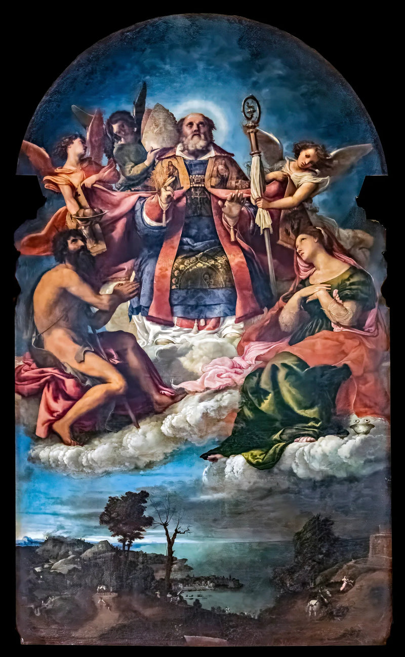 Święty Mikołaj w chwale - Lorenzo Lotto