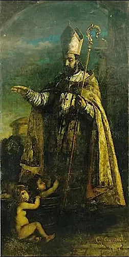 Święty Mikołaj wskrzeszający małe dzieci - Gustave Courbet