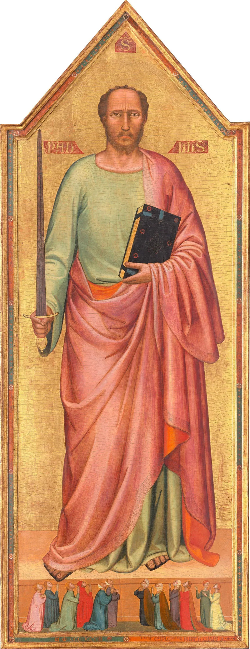 Święty Paweł i grupa wiernych - Bernardo Daddi