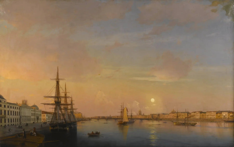 Sankt Petersburg - Dźwig na nabrzeżu - Iwan Ajwazowski