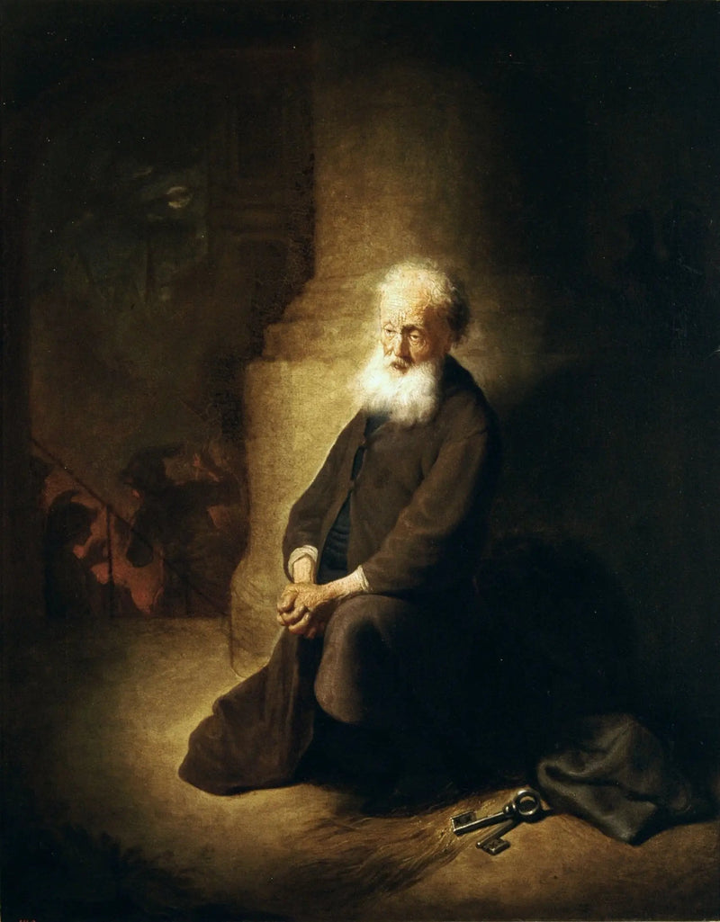 Święty Piotr na kolanach. - Rembrandt