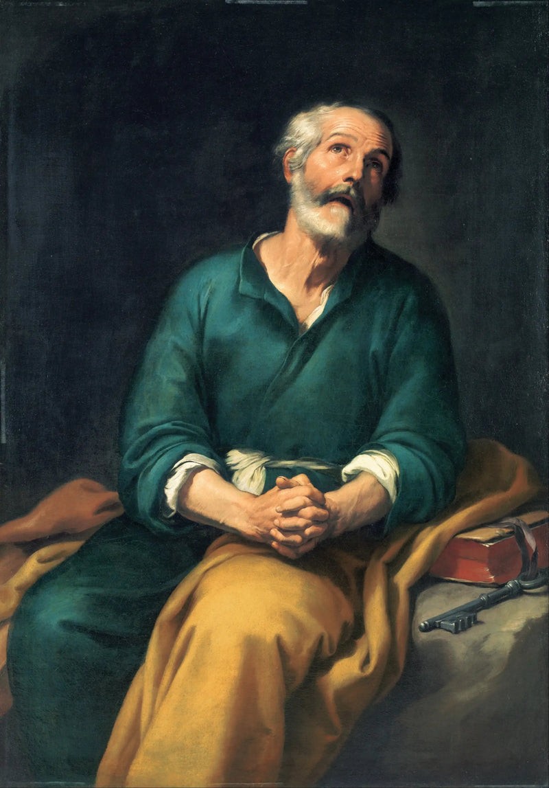Święty Piotr w łzach - Bartolomé Esteban Murillo