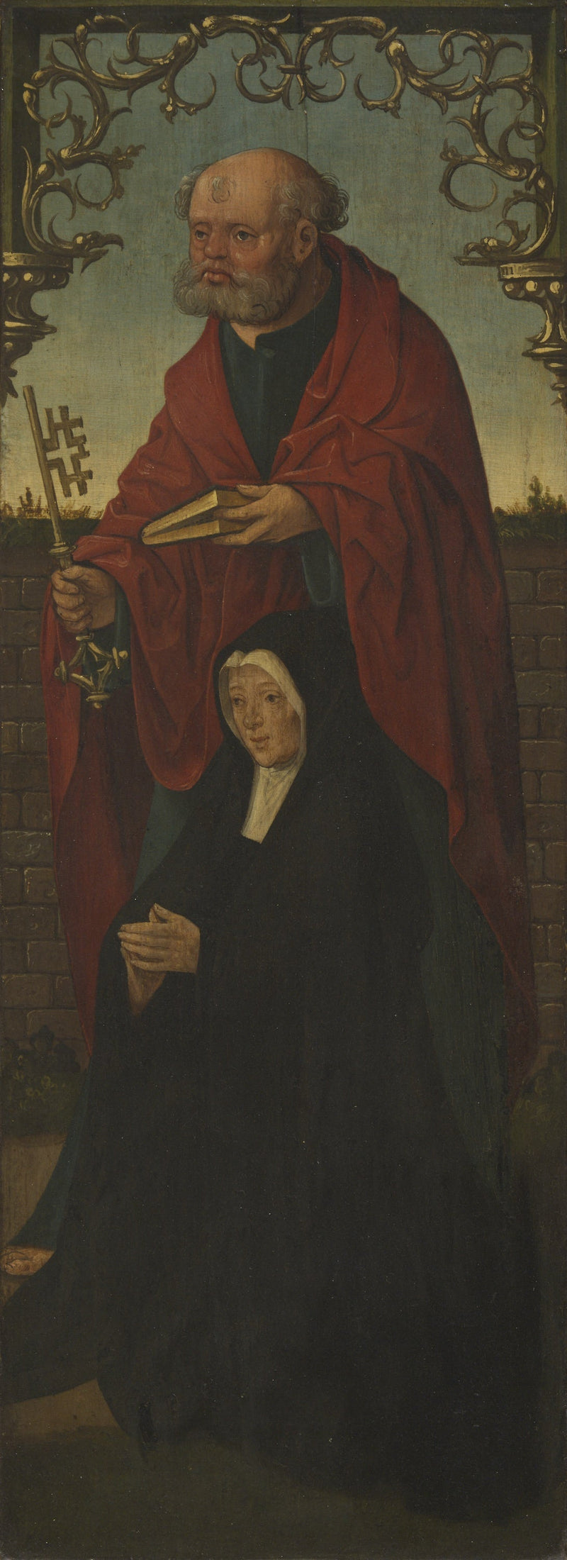 Święty Piotr i darczyńca; Święty Tomasz (na rewersie) - Jacob Cornelisz van Oostsanen