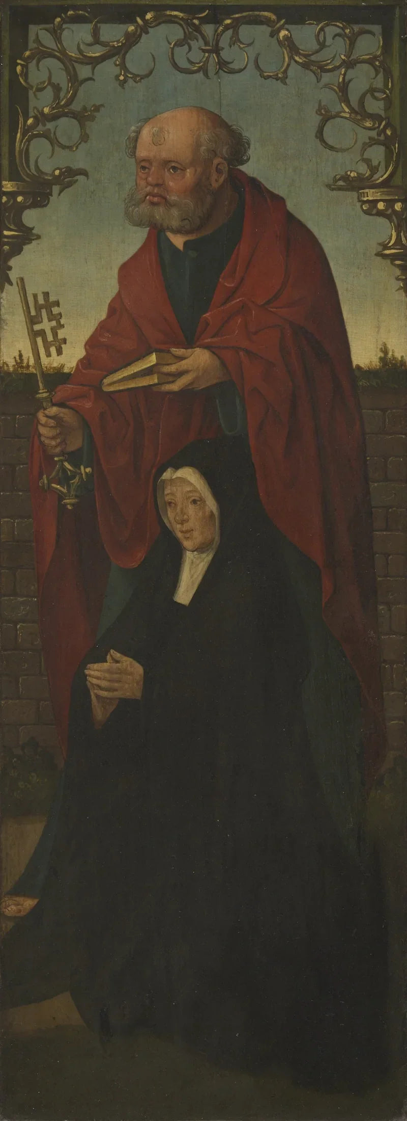 Święty Piotr i darczyńca; Święty Tomasz (na rewersie) - Jacob Cornelisz van Oostsanen