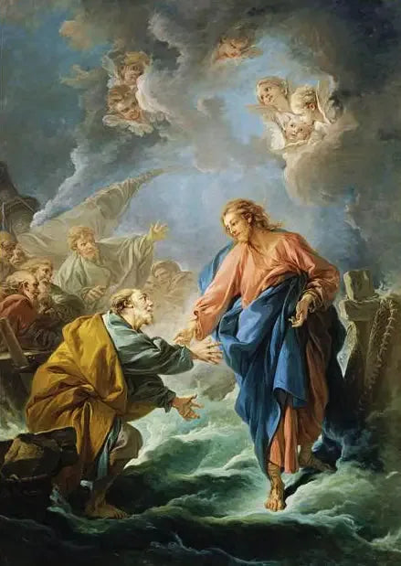 Święty Piotr chodzący po wodzie - François Boucher