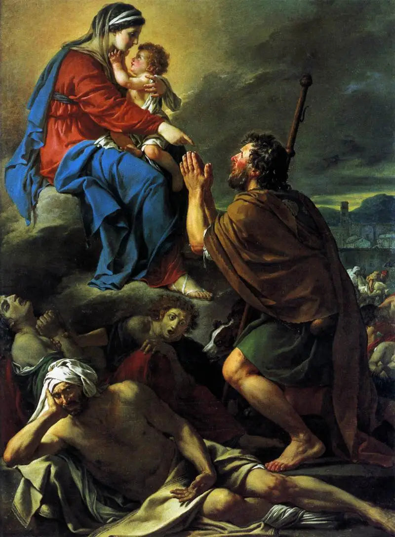 Święty Roch wstawiający się u Dziewicy - Jacques-Louis David