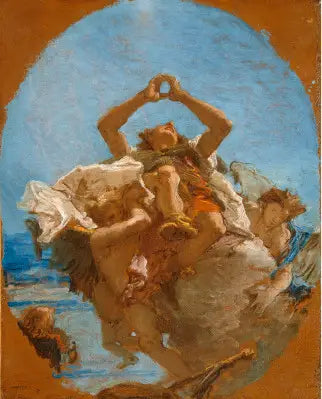 Święty Roch unoszony do nieba przez anioły - Giovanni Battista Tiepolo