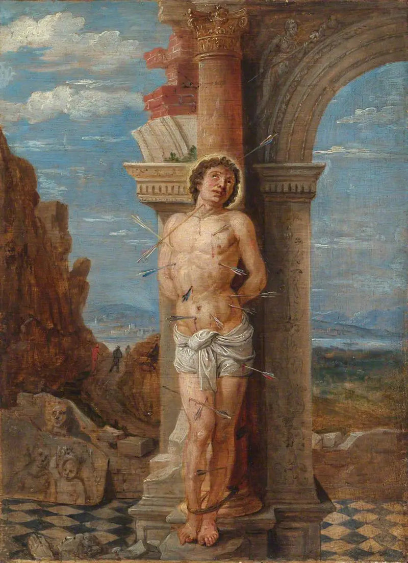 Święty Sebastian (według Andre Mantegny) - David Teniers Młodszy