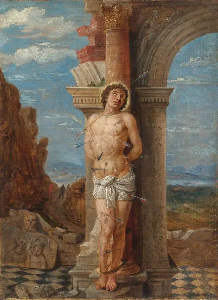 Święty Sebastian (według Andre Mantegny) - David Teniers Młodszy