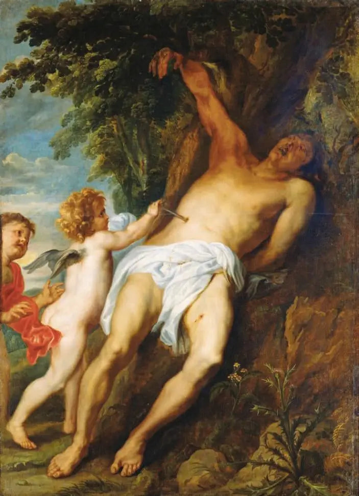 Święty Sebastian uratowany przez anioły - Antoine van Dyck