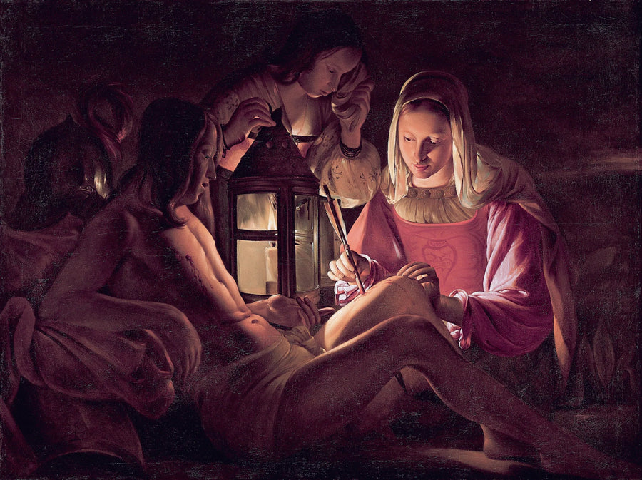 Święty Sebastian opatrywany przez Irène - Georges de La Tour