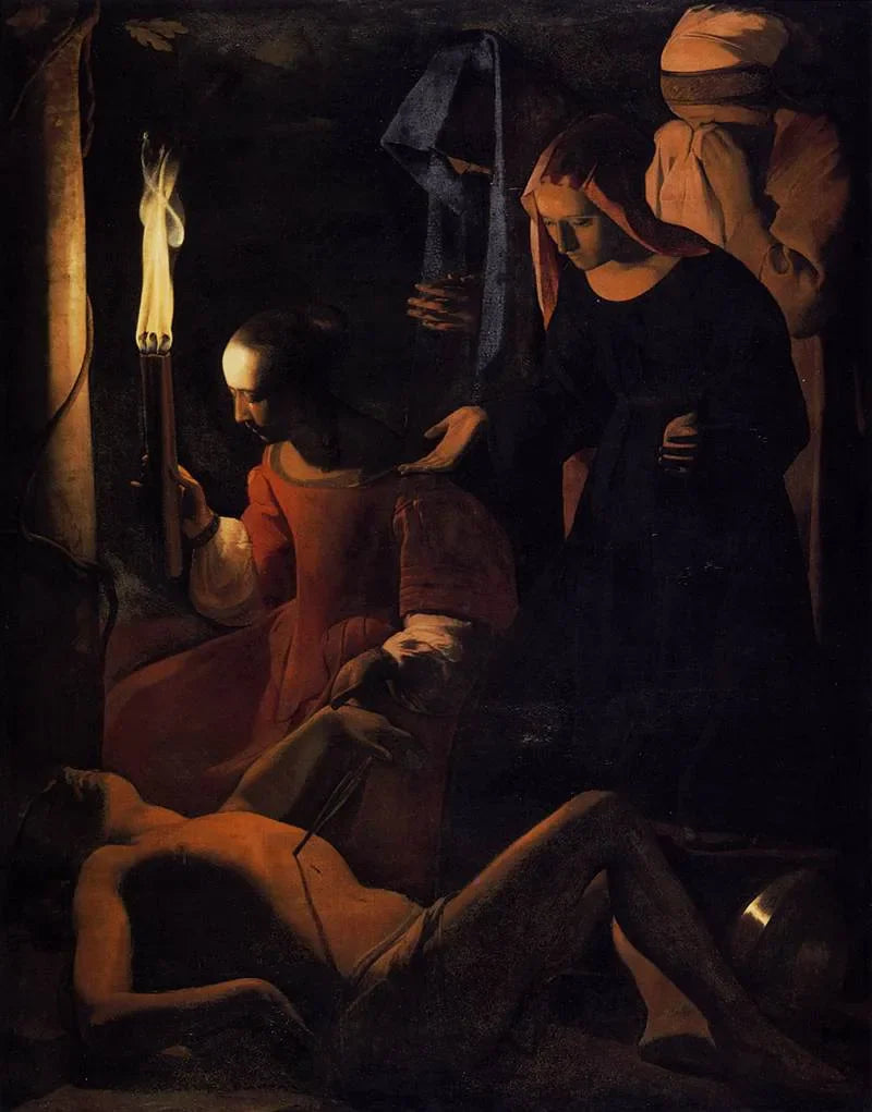Święty Sebastian opatrywany przez Irène - Georges de La Tour