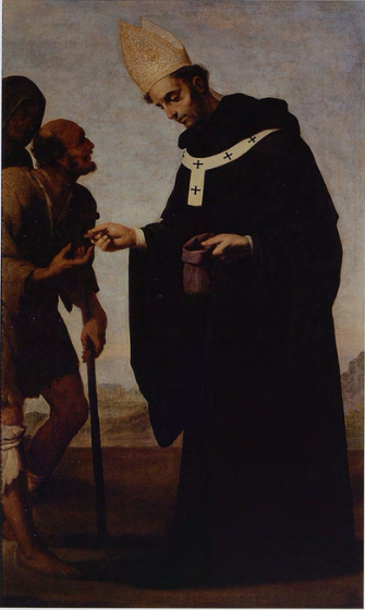 Święty Tomasz z Villanovy - Francisco de Zurbarán