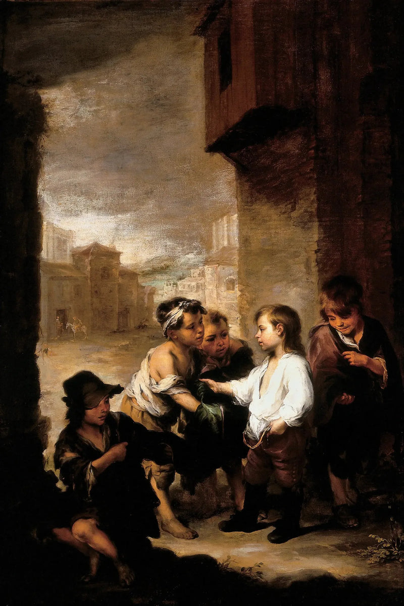 Święty Tomasz z Villanueva dzielący swoje ubrania między chłopców żebraków - Bartolomé Esteban Murillo