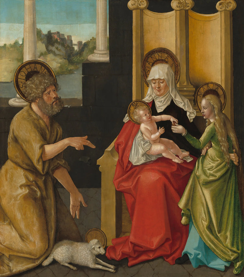 Święta Anna z Dzieciątkiem Jezus, Maryja i święty Jan Chrzciciel - Hans Baldung Grien