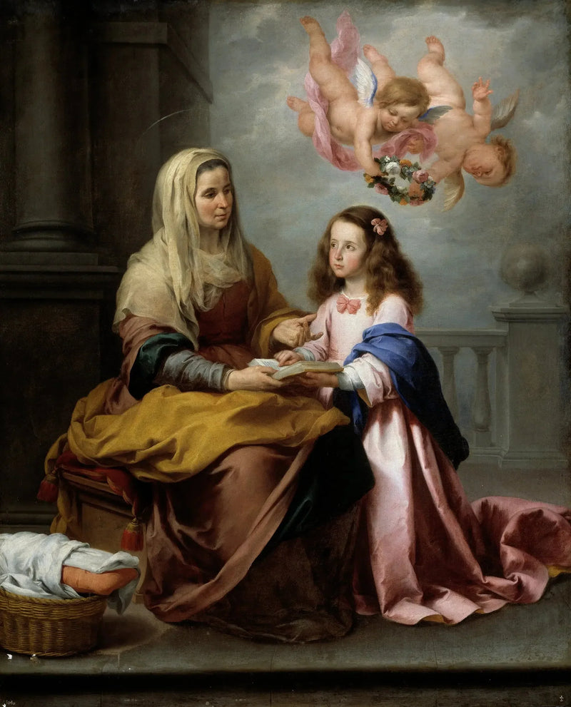 Święta Anna uczy Marię czytać - Bartolomé Esteban Murillo