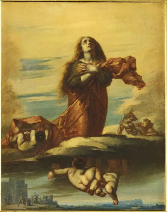 Święta Barbara zabrana do nieba - Jean-François Millet