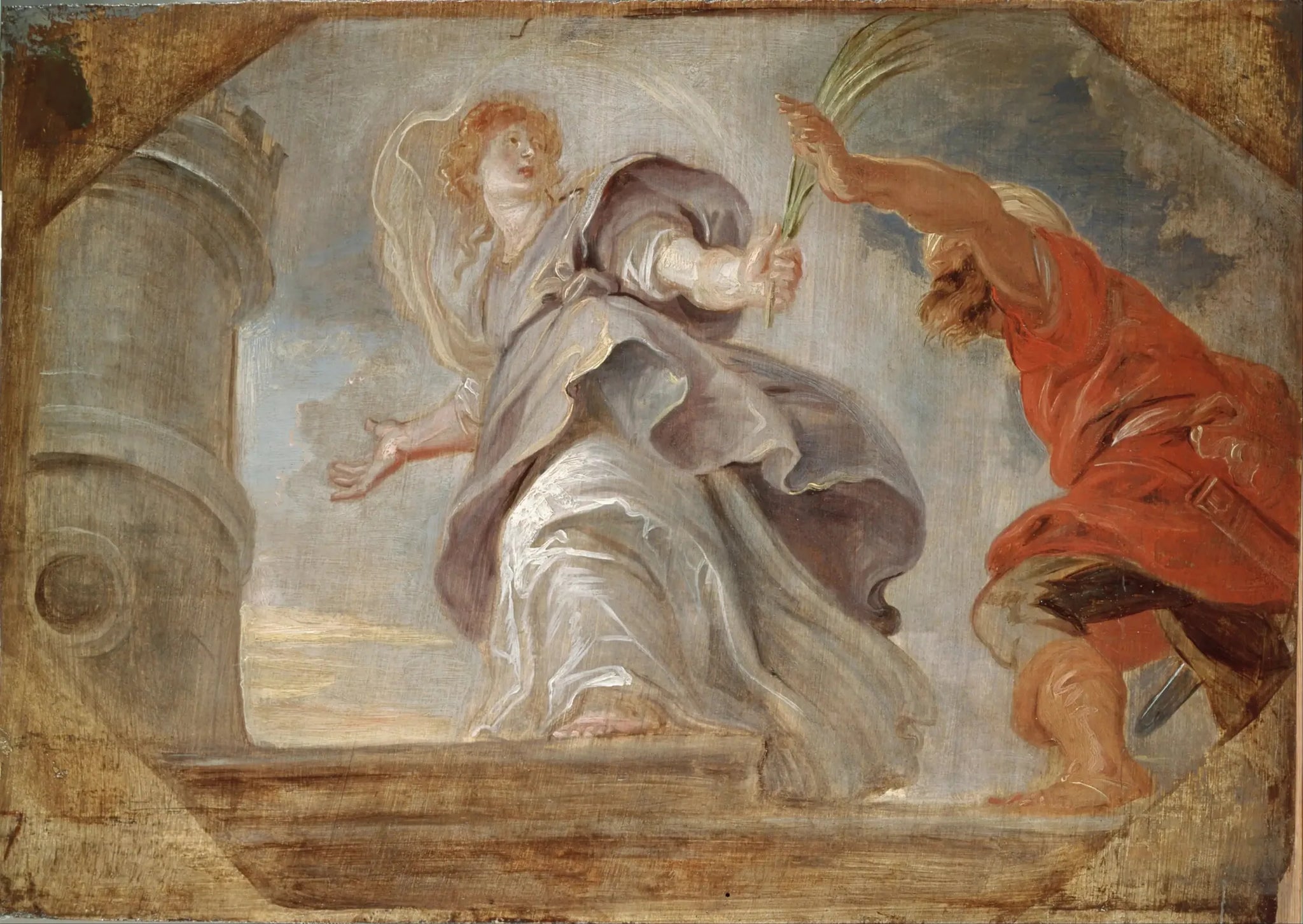Sainte Barbe fuyant son père - Peter Paul Rubens image 1 reproduction réalisée par Alpha Reproduction
