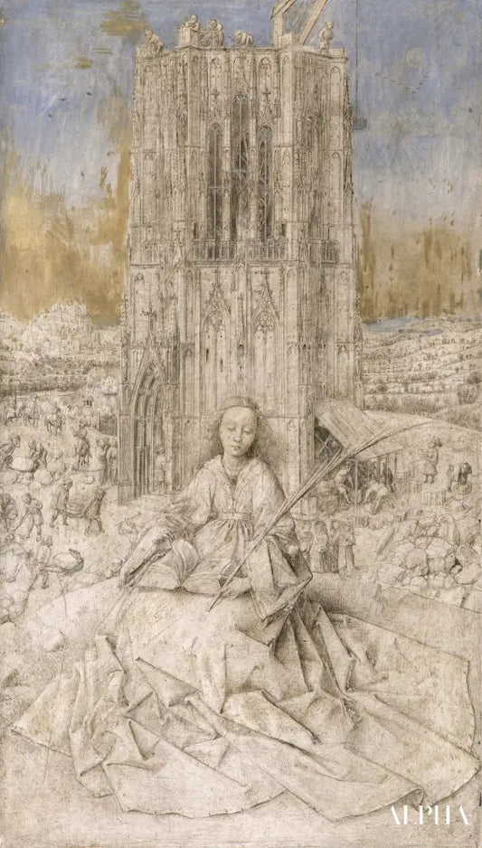 Sainte-Barbe - Jan Van Eyck - Reproductions de tableaux et peintures haut de gamme