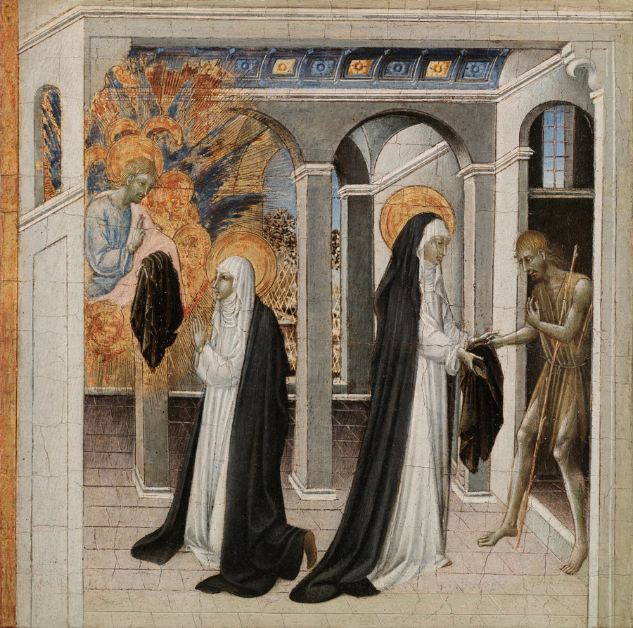Święta Katarzyna ze Sieny i żebrak - Giovanni di Paolo