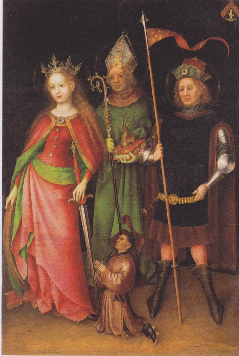 Święta Katarzyna, Święty Hubert i Święty Quirin (Ołtarz Sądu Ostatecznego) - Stefan Lochner