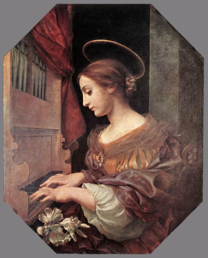 Święta Cecylia przy organach. - Carlo Dolci