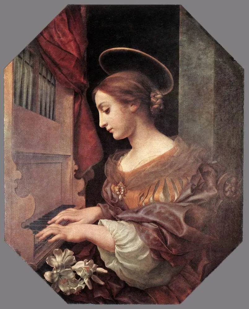 Święta Cecylia przy organach. - Carlo Dolci