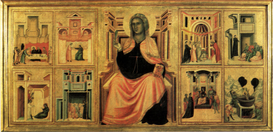 Sainte Cécile et des scènes de sa vie - Master of Saint Cecilia image 1 tableau peint à l’huile sur toile