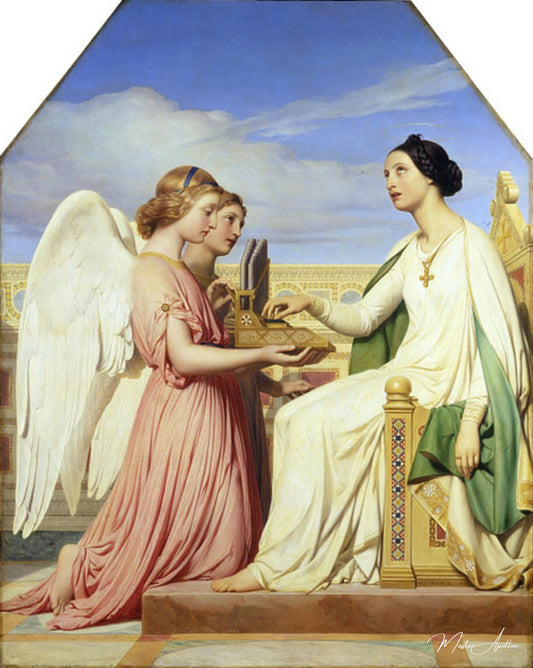 Sainte-Cécile et les anges - Paul Delaroche - Reproductions de tableaux et peintures haut de gamme