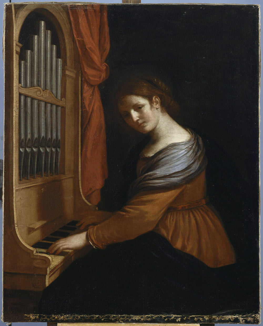 Sainte-Cécile - Guercino image 1 copie de tableau peinte à la main