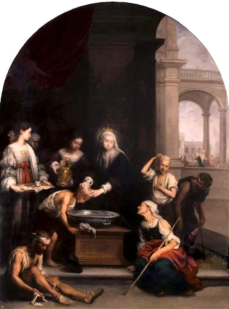 Święta Elżbieta opiekująca się łysogłowymi - Bartolomé Esteban Murillo