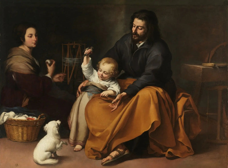 Święta Rodzina z małym ptaszkiem - Bartolomé Esteban Murillo
