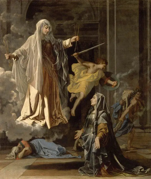 Święta Françoise Rzymska ogłasza w Rzymie koniec zarazy - Nicolas Poussin