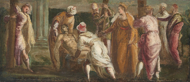 Święta Helena sprawdzająca Prawdziwy Krzyż - Jacopo Tintoretto