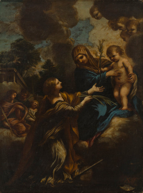 Święta Maria, mały Jezus i święta Katarzyna - Pietro da Cortona