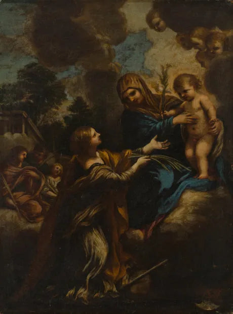 Święta Maria, mały Jezus i święta Katarzyna - Pietro da Cortona