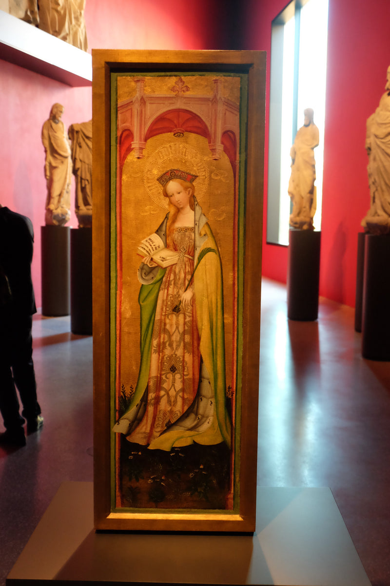 Święta Odila z kościoła Świętej Walburgi w Soest, skrzydło tabernakulum - Conrad von Soest