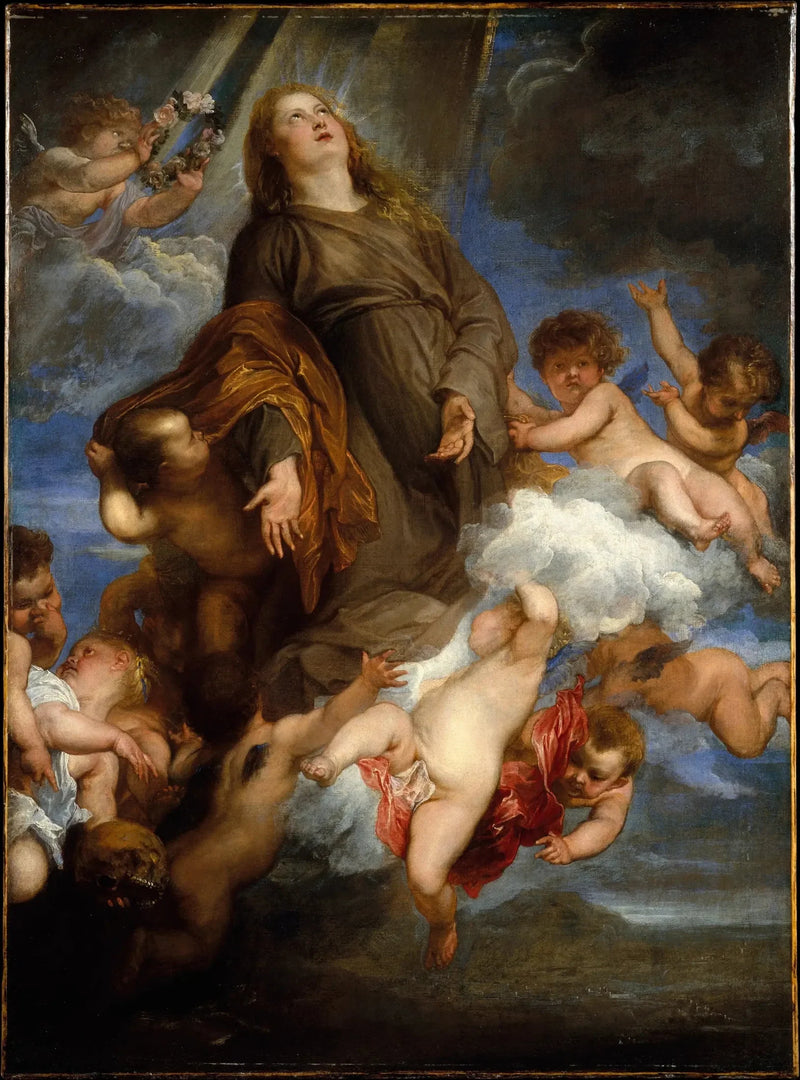 Święta Róża od Jezusa wstawiająca się za chorymi na dżumę w Palermo - Antoine van Dyck
