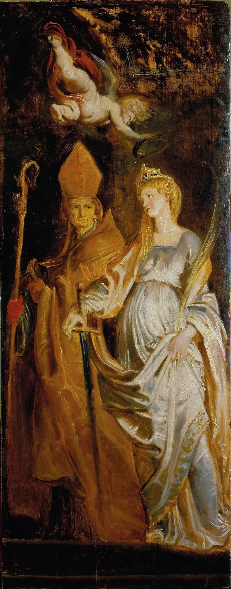 Święta Katarzyna Aleksandryjska i Eryk (współpatroni świętych Amand i Walburga) - Peter Paul Rubens