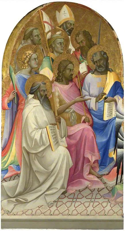 Święci adorujący: Główny panel po lewej stronie - Lorenzo Monaco