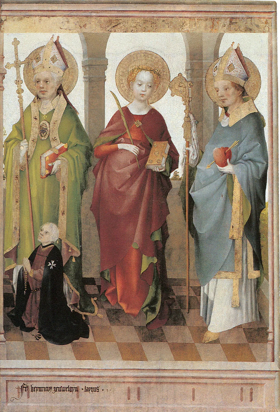 Święci Ambroży, Cecylia i Augustyn - Stefan Lochner