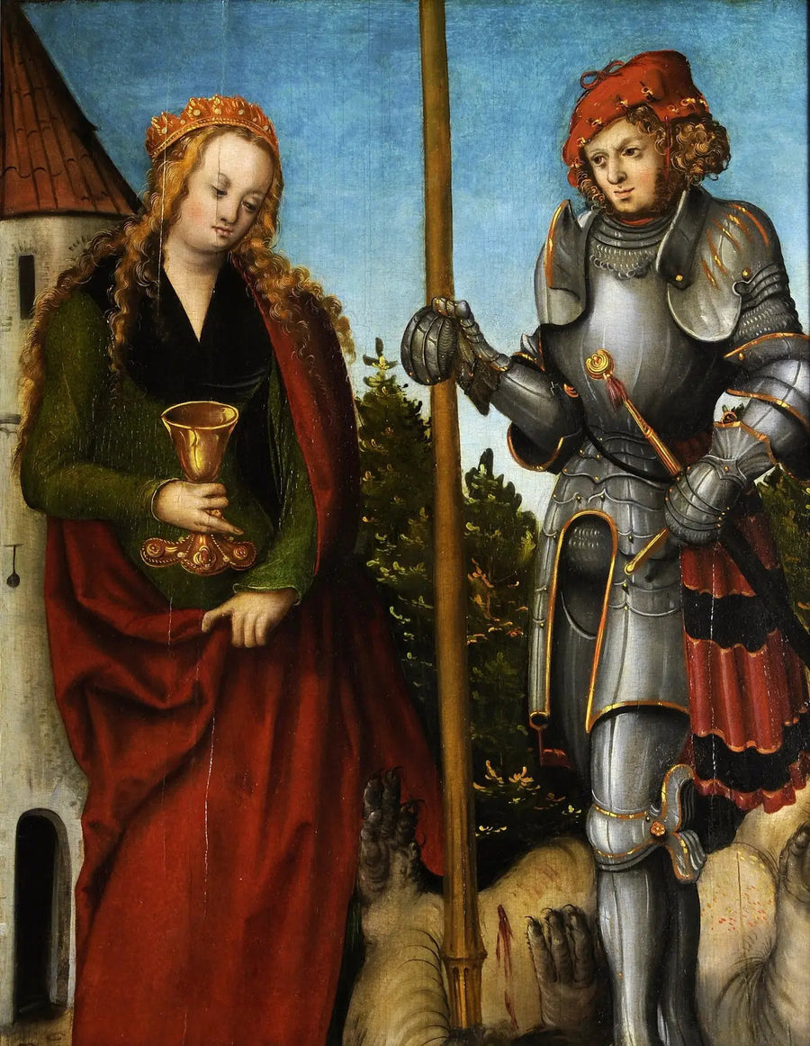 Święci Jerzy i Barbara - Lucas Cranach Starszy