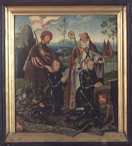 Święci Jerzy i Nikanor z Georgiem i Nikanorem Hackeneyem - Joos van Cleve