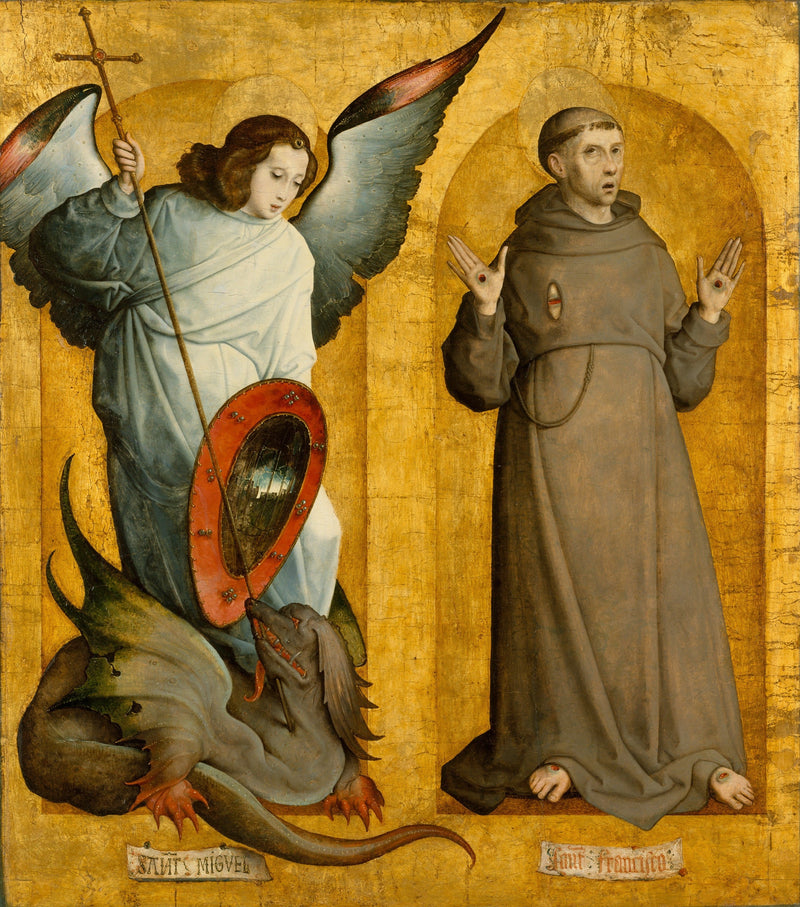 Święci Michał i Franciszek z Asyżu - Juan de Flandes