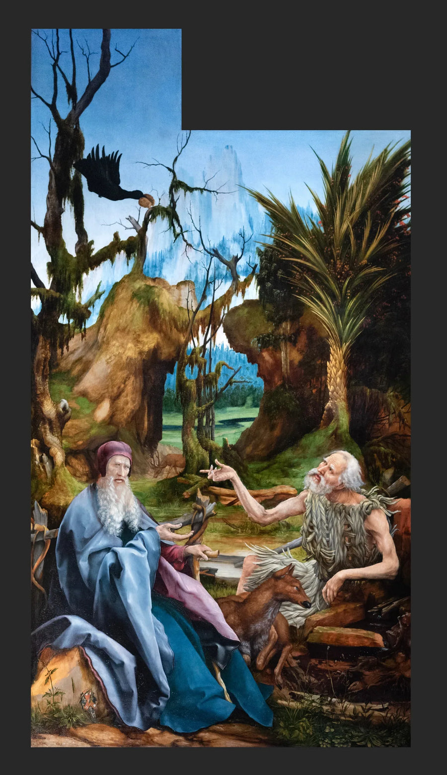 Święci Paweł i Antoni na pustyni - Matthias Grünewald