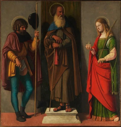 Święci Roch, Antoine Abbé i Lucja - Cima da Conegliano