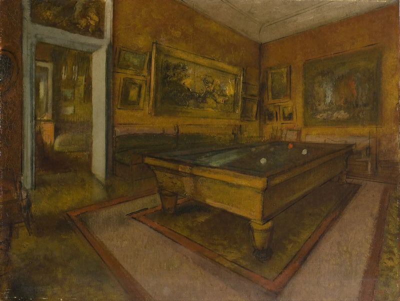 Sala bilardowa w Ménil-Hubert - Edgar Degas